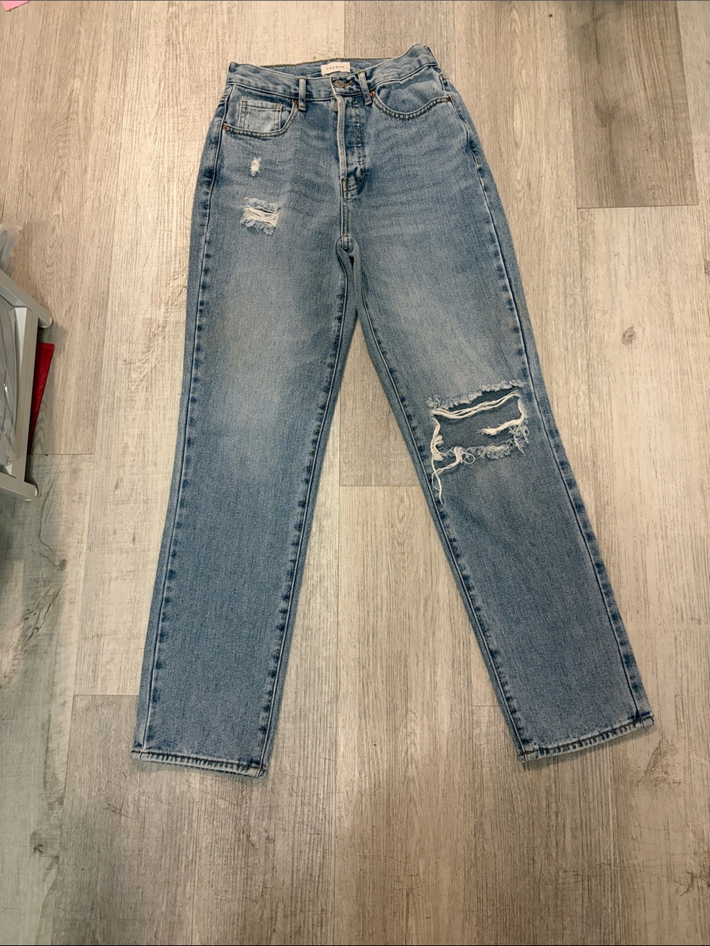 Pacific Sunwear Light Blue Distressed Boyfriend Jeans